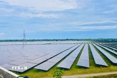 Nhà máy điện mặt trời Gio Thành 1 và Gio Thành 2 có tổng công suất 100 MWp với tổng mức đầu tư 2.300 tỷ đồng. (Ảnh: Nguyên Linh/TTXVN)