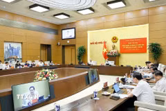 Hội nghị Ban Thường vụ Đảng ủy Quốc hội về công tác tổ chức, cán bộ. (Ảnh: Doãn Tấn/TTXVN)