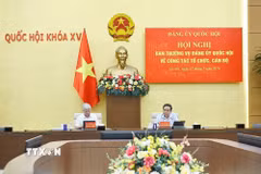 Ủy viên Bộ Chính trị, Bí thư Đảng ủy Quốc hội, Chủ tịch Quốc hội Trần Thanh Mẫn phát biểu. (Ảnh: Doãn Tấn/ TTXVN)