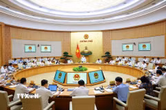 Phiên họp Chính phủ chuyên đề về xây dựng pháp luật tháng 6 năm 2026. (Ảnh: Dương Giang/TTXVN)