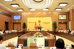 Quang cảnh phiên họp Ủy ban Thường vụ Quốc hội chiều 15/10. (Ảnh: Tuấn Anh/TTXVN)