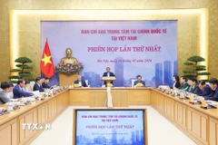 Thủ tướng Phạm Minh Chính chủ trì phiên họp thứ nhất của Ban Chỉ đạo về Trung tâm tài chính quốc tế tại Việt Nam. (Ảnh: Dương Giang/TTXVN)