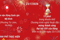 Hà Nội bắn pháo hoa mừng thành công của Đại hội XIV của Đảng