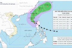 Hình ảnh vị trí và đường đi của bão số 14 lúc 7h sáng 10/11/2025. (Nguồn; Trung tâm Dự báo Khí tượng Thủy văn Quốc gia)