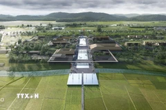 Phối cảnh Di tích Khu lưu niệm Chủ tịch Hồ Chí Minh tại huyện Nam Đàn (Nghệ An). (Ảnh: TTXVN phát)