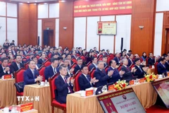 Tổng Bí thư Tô Lâm và các đại biểu tham dự Đại hội Đảng bộ Văn phòng Trung ương Đảng nhiệm kỳ 2025-2030 (Ảnh: Phương Hoa/TTXVN)