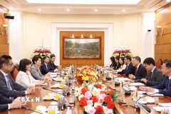 Quang cảnh buổi tiếp. (Ảnh: Phương Hoa/TTXVN)