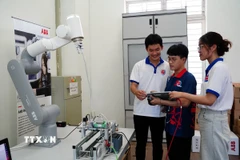 Phòng thí nghiệm trọng điểm quốc gia Cơ điện tử và ứng dụng, trường Đại học Bách khoa, Đại học Đà Nẵng. (Ảnh: TTXVN phát)