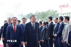 Tổng Bí Thư Tô Lâm dự Lễ kỷ niệm 80 năm Ngày truyền thống ngành Nông nghiệp và Môi trường; Đại hội thi đua yêu nước lần thứ Nhất. (Ảnh: Thống Nhất/TTXVN)