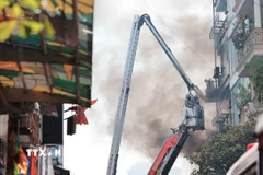 Hiện trường vụ cháy. (Ảnh: Phan Phương/TTXVN)