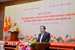 Chủ tịch Quốc hội Trần Thanh Mẫn phát biểu khai mạc Hội nghị. (Ảnh: Doãn Tấn/TTXVN)