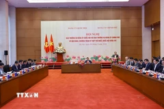 Chủ tịch Quốc hội Trần Thanh Mẫn phát biểu khai mạc Hội nghị. (Ảnh: Doãn Tấn/TTXVN)