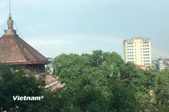 Không khí Hà Nội ở mức trung bình. (Ảnh: Hồng Hạnh/Vietnam+)