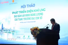 Phó Chủ tịch Ủy ban Nhân dân thành phố Đà Nẵng Phan Thái Bình phát biểu. (Ảnh: Trần Tĩnh/TTXVN)