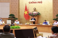 Thủ tướng Phạm Minh Chính chủ trì Phiên họp Chính phủ thường kỳ tháng 8 năm 2025. (Ảnh: Dương Giang/TTXVN)