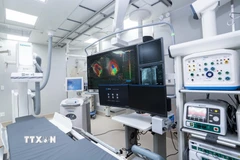 Hệ thống thông tim can thiệp hiện đại tại Bệnh viện Chợ Rẫy. (Ảnh: Đinh Hằng/TTXVN)
