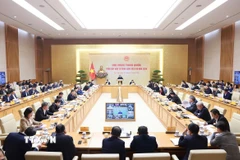 Hội nghị trực tuyến toàn quốc thúc đẩy đầu tư công năm 2025 và năm 2026. (Ảnh: Dương Giang/TTXVN)