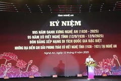 Nghệ An tổ chức lễ kỷ niệm phong trào 95 năm Xô Viết Nghệ Tĩnh 