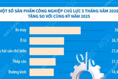 Chỉ số sản xuất công nghiệp 5 tháng năm 2026 tăng 9,1% 