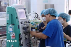 Ứng dụng kỹ thuật lọc máu liên tục trong hồi sức điều trị bệnh nhân nặng, Bệnh viện Đà Nẵng. (Ảnh: Mỹ Hà/ TTXVN)
