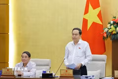 Chủ tịch Quốc hội Trần Thanh Mẫn phát biểu khai mạc phiên họp thứ 56 của Uỷ ban Thường vụ Quốc hội. (Ảnh: Doãn Tấn/TTXVN)