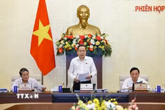 Chủ tịch Quốc hội Trần Thanh Mẫn phát biểu khai mạc phiên họp thứ 56 của Uỷ ban Thường vụ Quốc hội. (Ảnh: Doãn Tấn/TTXVN)
