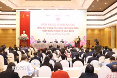 Qunag cảnh Hội nghị toàn quốc triển khai công tác dân vận năm 2025. (Ảnh: Phương Hoa/TTXVN)