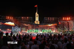 Chương trình diễn ra trên mảnh đất Tây Ninh, nơi có Căn cứ Trung ương Cục miền Nam. (Ảnh: Giang Phương/TTXVN)