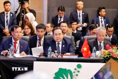 Chủ tịch Quốc hội Trần Thanh Mẫn dự Phiên họp Ban điều hành AIPA. (Ảnh: Doãn Tấn/ TTXVN)