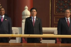 Chủ tịch nước Lương Cường dự Lễ duyệt binh kỷ niệm 80 năm chiến thắng phátxít của nhân dân thế giới.