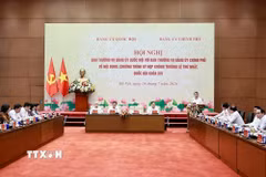 Ủy viên Bộ Chính trị, Bí thư Đảng ủy Chính phủ, Thủ tướng Chính phủ Lê Minh Hưng phát biểu. (Ảnh: Doãn Tấn/TTXVN)