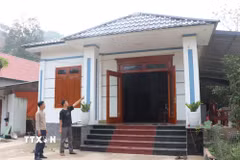 Ngôi nhà mới khang trang của gia đình anh Dương Hải Nam, dân tộc Dao, thôn Khuôn Điển, xã Tân Trào (Tuyên Quang). (Ảnh: Hoàng Hải/TTXVN)