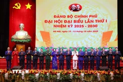 Ban Thường vụ Đảng ủy Chính phủ nhiệm kỳ 2020-2025. (Ảnh: Văn Điệp/TTXVN)