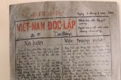 Trang nhất Báo Việt Nam Độc lập số 101. (Ảnh: TTXVN phát)