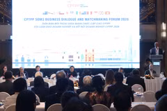 Quang cảnh Diễn đàn đối thoại giữa Quan chức cấp cao CPTPP với lãnh đạo doanh nghiệp và Kết nối doanh nghiệp. (Ảnh: Xuân Anh/TTXVN)