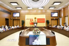 Chủ tịch Quốc hội Trần Thanh Mẫn phát biểu. (Ảnh: Doãn Tấn/TTXVN)