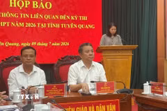 Quang cảnh họp báo. (Ảnh: Hoàng Hải/TTXVN)