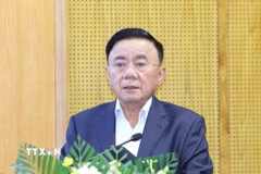 Ông Trần Cẩm Tú, Ủy viên Bộ Chính trị, Thường trực Ban Bí thư, phát biểu chỉ đạo hội nghị. (Ảnh: Phương Hoa/TTXVN)