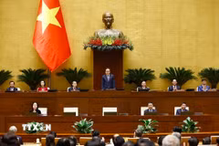 Chủ tịch Quốc hội Trần Thanh Mẫn chủ trì phiên bế mạc. (Ảnh: Doãn Tấn/TTXVN)
