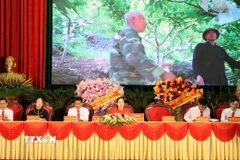 Đoàn chủ tịch điều hành Đại hội. (Ảnh: Trần Trang/TTXVN)