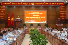 Quang cảnh Hội nghị tổng kết Chương trình xóa nhà tạm, nhà dột nát năm 2025 của tỉnh Đồng Tháp. (Ảnh: Nhựt An/TTXVN)