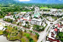 Diện mạo thị trấn Đông Phú - trung tâm hành chính huyện Quế Sơn ngày càng khởi sắc. (Nguồn: Báo Quảng Nam)