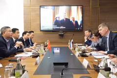 Việt Nam và Nga thúc đẩy hợp tác kinh tế, đầu tư, thương mại và hợp tác chiến lược trong khuôn khổ hợp tác toàn diện, hướng tới phát triển bền vững. (Ảnh: BTC/Vietnam+)