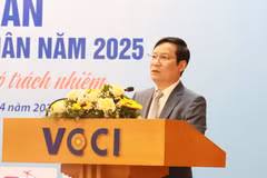 Chủ tịch VCCI Phạm Tấn Công khẳng định vai trò then chốt của khu vực kinh tế tư nhân, đặc biệt là các doanh nhân và doanh nghiệp trong việc thúc đẩy tăng trưởng kinh tế. (Ảnh: Vietnam+)