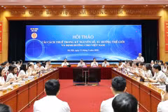 Tổng cục Thuế tổ chức hội thảo về chuyển đổi số trong quản lý thuế, hướng tới hệ thống thuế minh bạch, hiện đại và phù hợp tiêu chuẩn quốc tế. (Ảnh: Cục Thuế/Vietnam+)
