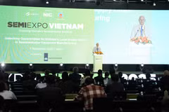 Diễn đàn “Cơ hội cho chuỗi cung ứng của Việt Nam tham gia vào sản xuất thiết bị bán dẫn”. (Ảnh: Vietnam+)