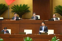 Bộ trưởng Bộ Tài chính Nguyễn Văn Thắng đã tiếp thu các ý kiến đóng góp của đại biểu Quốc hội và giải trình về một số vấn đề còn nhiều ý kiến khác nhau. (Ảnh: CTV/Vietnam+)
