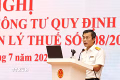 Ông Lê Long yêu cầu lãnh đạo, công chức toàn ngành Thuế nghiêm túc tham gia, chủ động nêu các vướng mắc phát sinh từ thực tiễn để được hướng dẫn nhất quán. (Ảnh: Phạm Hậu/Vietnam+)