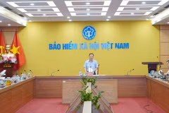 Bảo hiểm xã hội Việt Nam họp Ban Chỉ đạo về Phát triển khoa học, công nghệ, đổi mới sáng tạo, chuyển đổi số và Đề án 06, ngày 16/4. (Ảnh: BHXH/Vietnam+)