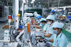 Kim ngạch xuất khẩu của khối FDI đạt 295,66 tỷ USD, tăng 22,8% và chiếm tới 75,6% tổng trị giá xuất khẩu của cả nước. (Ảnh: Vietnam+)